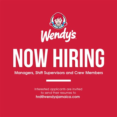 com to apply. . Wendys employment opportunities